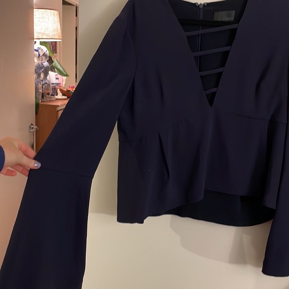 Intermix Navy Blouse - image 6